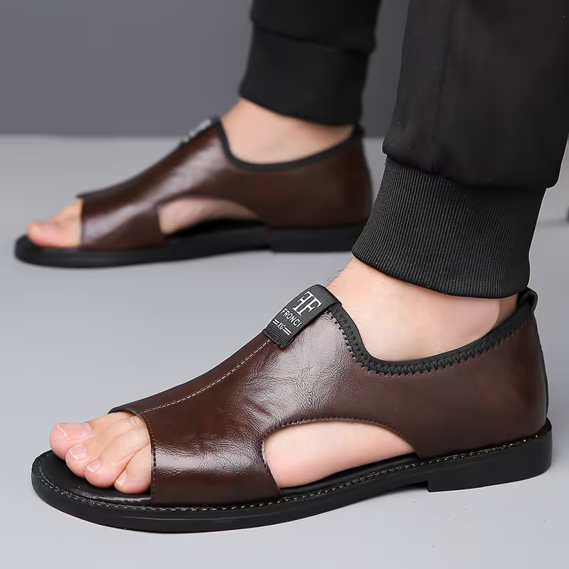 Men's Vintage Open Toe Breathable Slippers