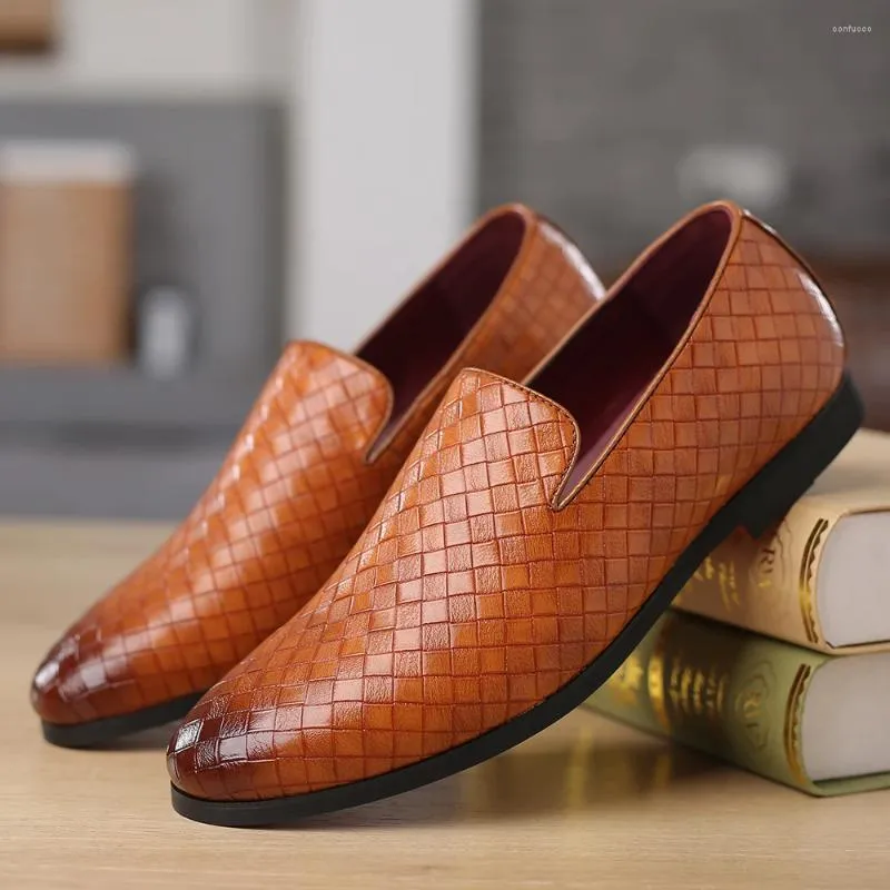 Braided Shoes Breathable Business Casual Handmade Loafers