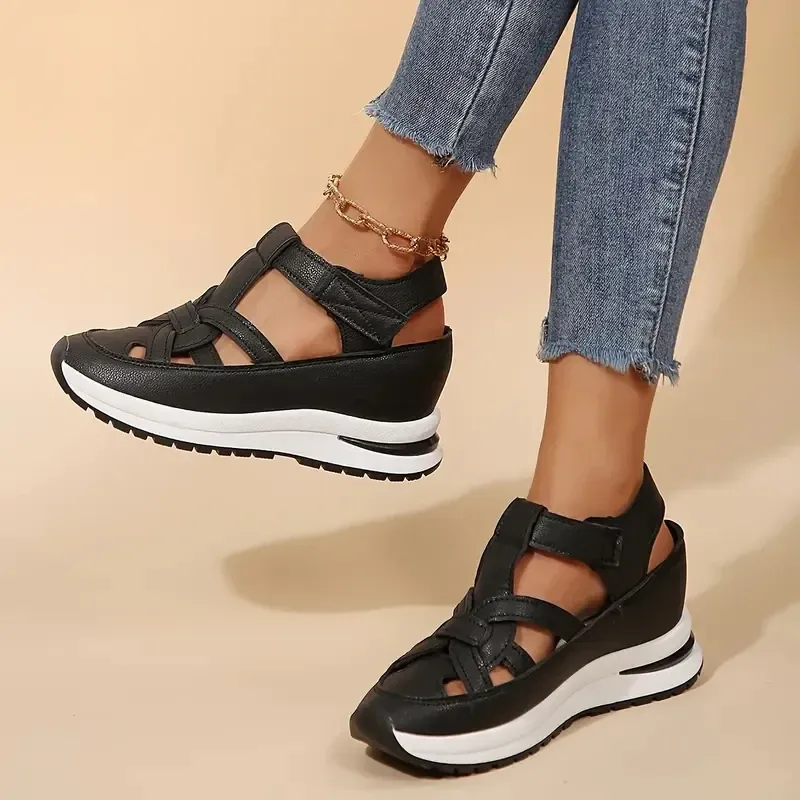 Women's Leather Orthopedic Wedge Heels