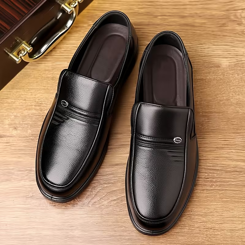 Men's Business Slip-On Non-Slip Leather Shoes