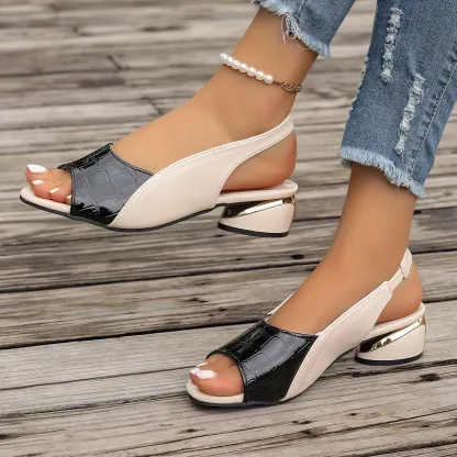 Women'S Two-Tone Sandals With Ankle Cushioning