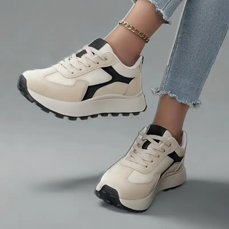 Women's Casual Breathable Orthopedic High-Heeled Walking Shoes