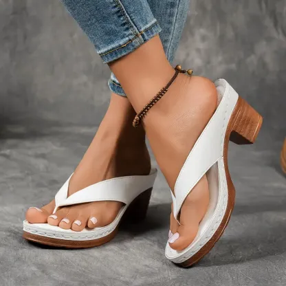 Mid-Block Heel Elegant Women's Summer Heeled Sandals