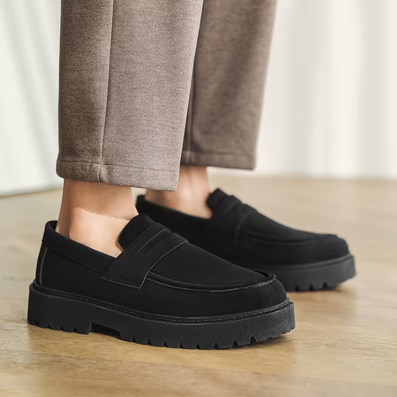 Men's Comfort Leather Arch Support Cushioned Daily Casual Walking Shoes