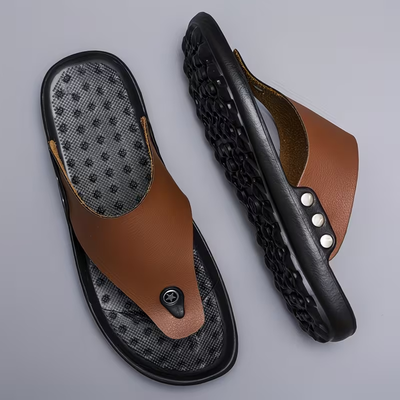 Men's Non-Slip Slip Leather Sandals