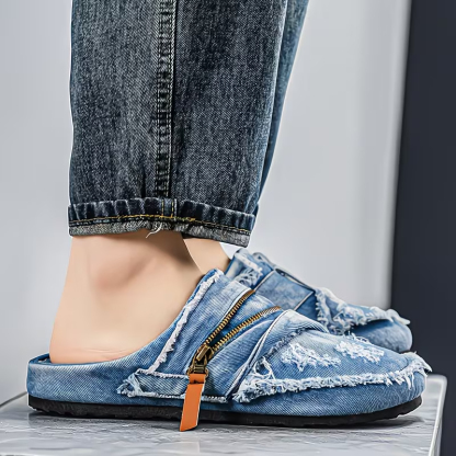 Men's Breathable And Comfortable denim slippers