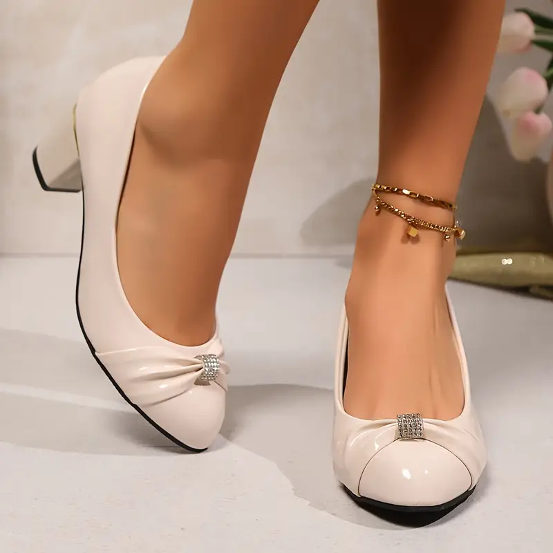 Round Toe  Bow High Heels