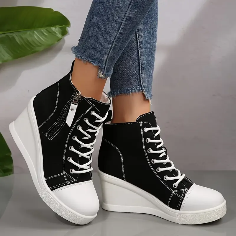 Women's All-Day Comfort Arch Support Cushioned Platform Wedge Heel High