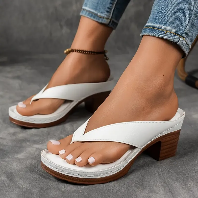 Mid-Block Heel Elegant Women's Summer Heeled Sandals