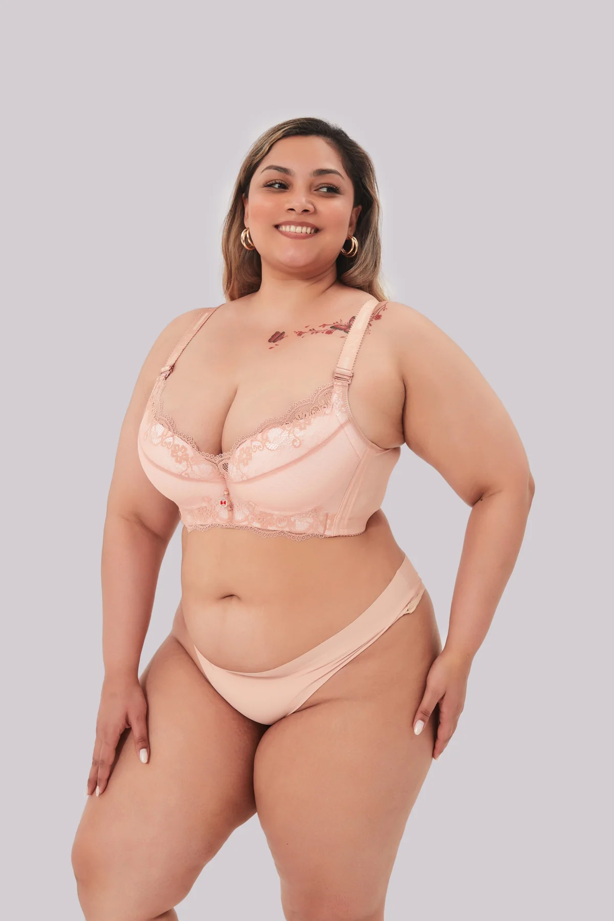 (BUY 1 GET 1 FREE)-EXTRA LIFT ULTIMATE LIFT STRETCH FULL FIGURE SEAMLESS LACE CUT OUT BRA