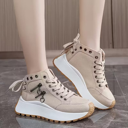 Women's All-Day Comfort Arch Support Cushioned Platform Wedge Heel High Sneakers