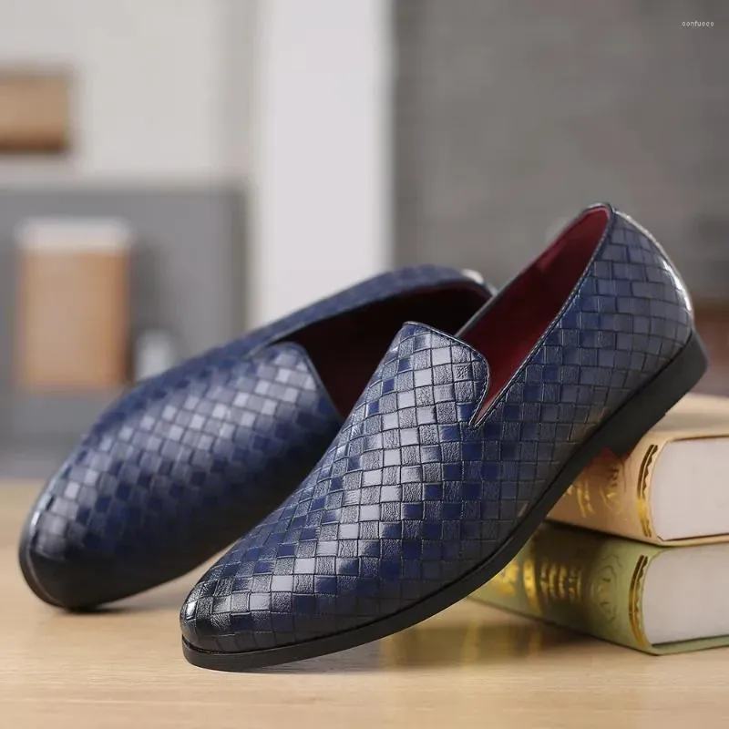 Braided Shoes Breathable Business Casual Handmade Loafers