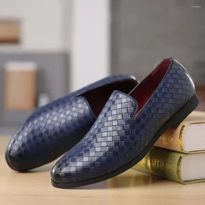 Braided Shoes Breathable Business Casual Handmade Loafers