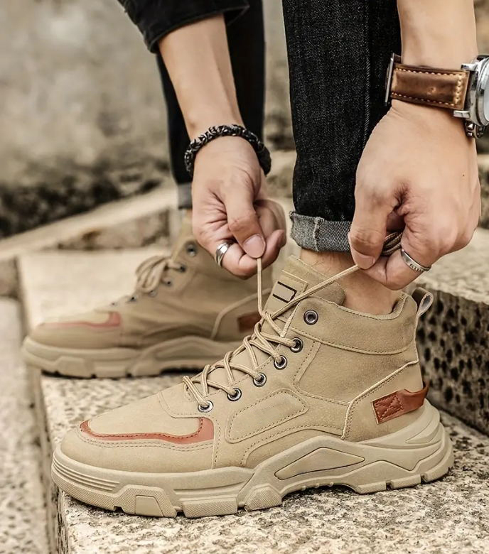 Men's All-Day Comfort Leather Arch Support Waterproof Cushioned Walking Shoes