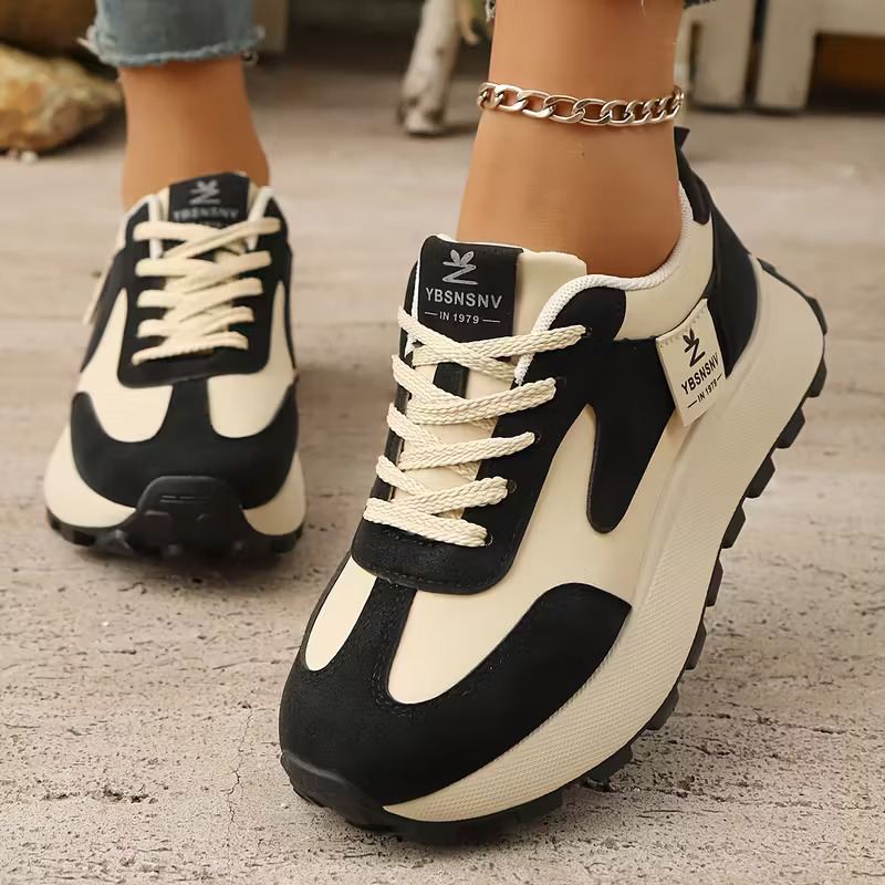 Women's All-Day Comfort Arch Support Cushioned Chunky Platform Running Walking Shoes