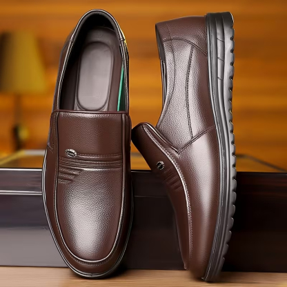 Men's Business Slip-On Non-Slip Leather Shoes