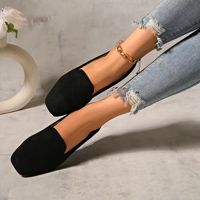 Women'S Soft Sole Fabric Upper Toe Flat