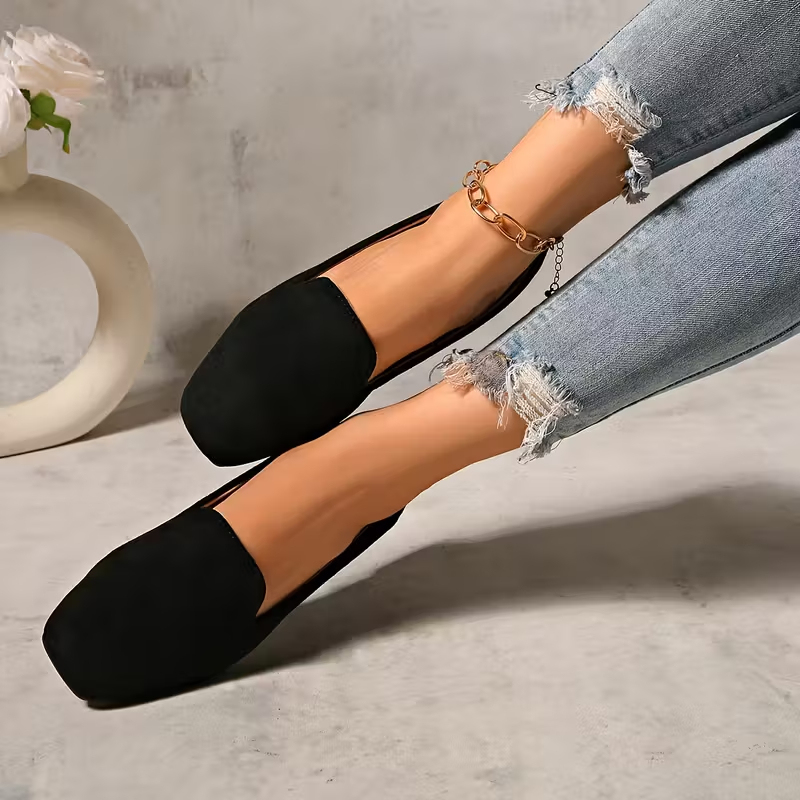 Women'S Soft Sole Fabric Upper Toe Flat