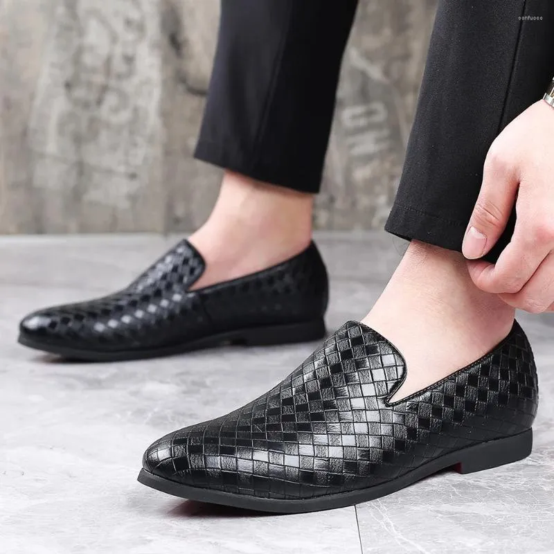 Braided Shoes Breathable Business Casual Handmade Loafers