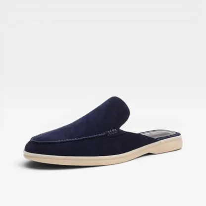 Men's Suede Mules – Backless Slip On Loafers Smart Casual Slides
