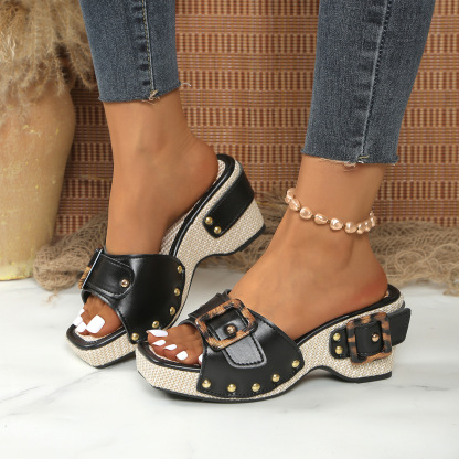 Comfortable Thick Heel Summer Shoes