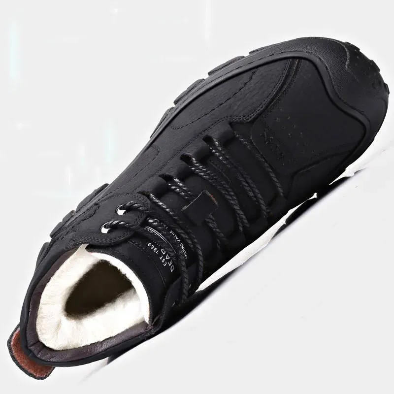 Men's Brown Leather Casual Ankle Boots