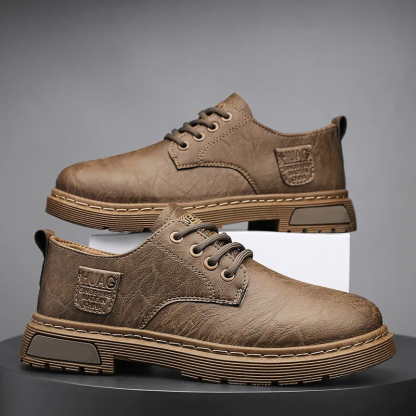 Men's Comfort Leather Arch Support Cushioned Walking Shoes