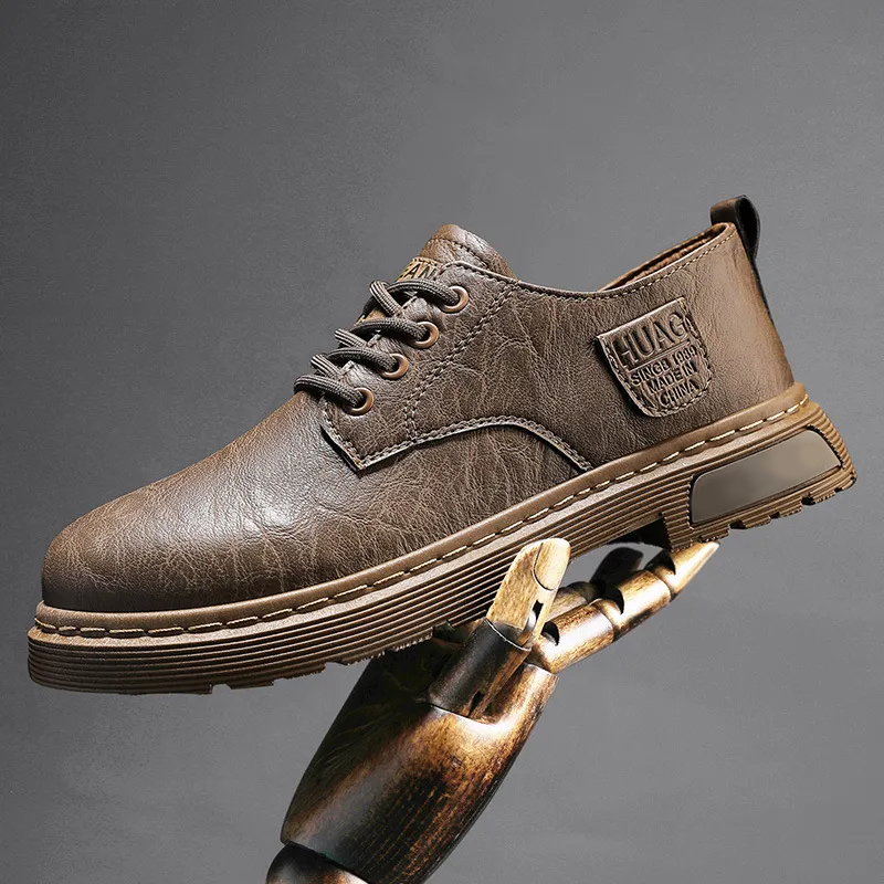 Men's Comfort Leather Arch Support Cushioned Walking Shoes