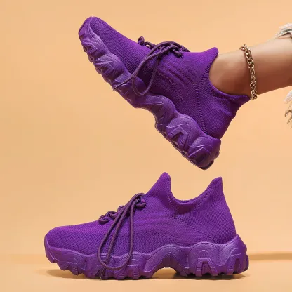 Breathable Fly-Knit Socks Women's Sports Shoes