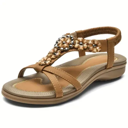 Comfortable Elastic Ankle Flats Sandals