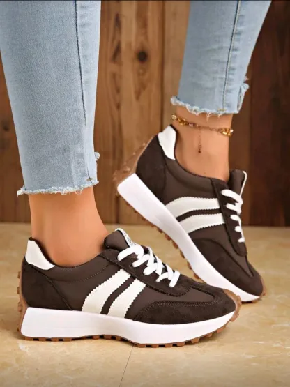 Women's Lace Up Platform Walking Sneaker