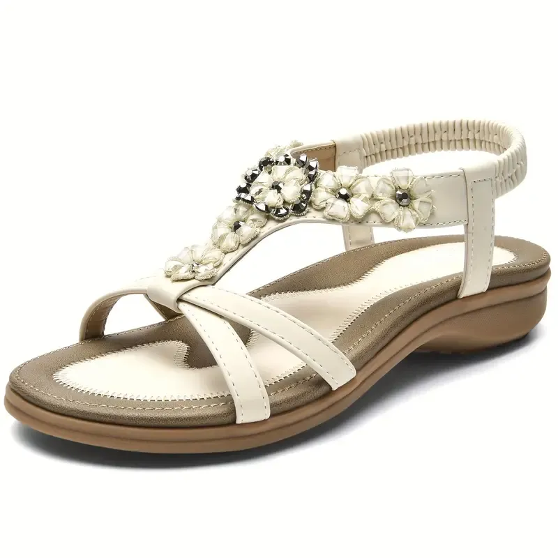 Comfortable Elastic Ankle Flats Sandals