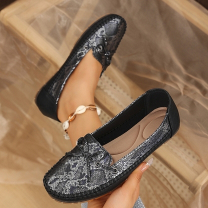 🔥Last Day Promotion 50% OFF - Women's Comfortable Soft Vintage Style Leather Flat Loafers