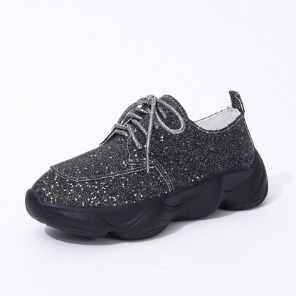 2025 new lace-up casual sports thick-soled shoes