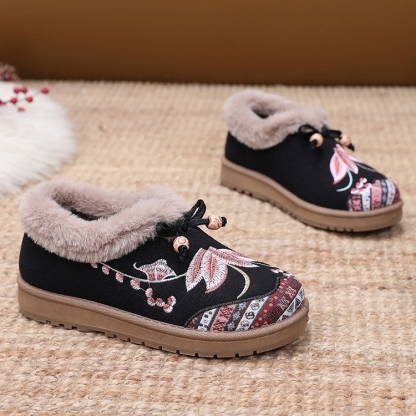 Women's warm and comfortable non-slip cotton shoes