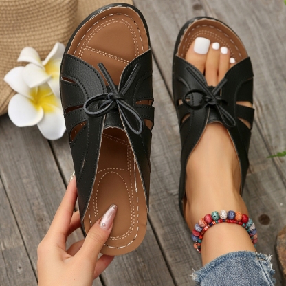 Women's Bowknot Arch Support Wedge Sandals