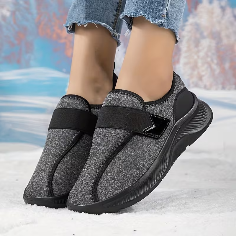 Women's winter fleece-lined warm non-slip lightweight cotton shoes