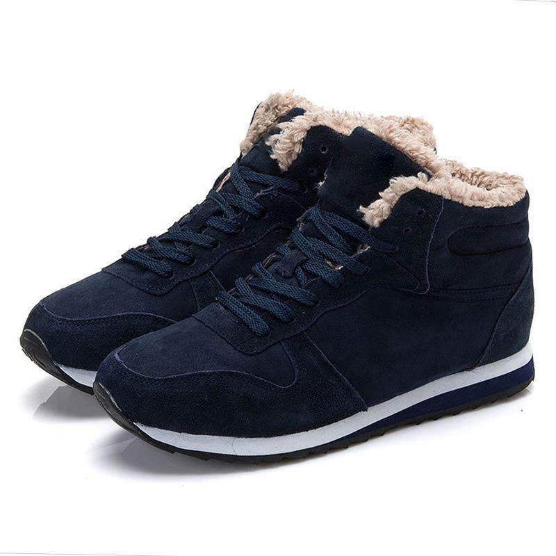 Winter men's and women's warm high-top lightweight cotton shoes