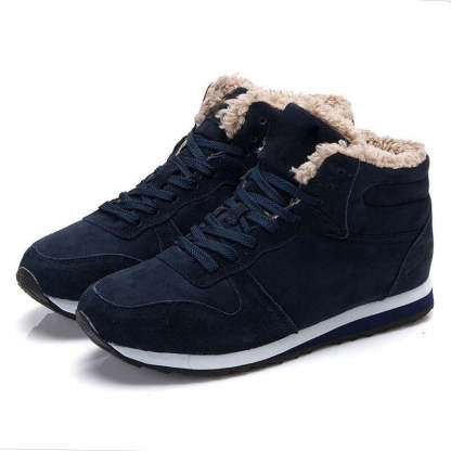 Winter men's and women's warm high-top lightweight cotton shoes