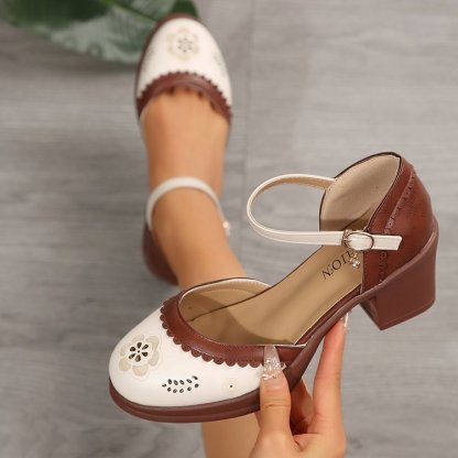 Ladies Summer Elegant Chunky Heel Sandals - Buy 2 get free shipping