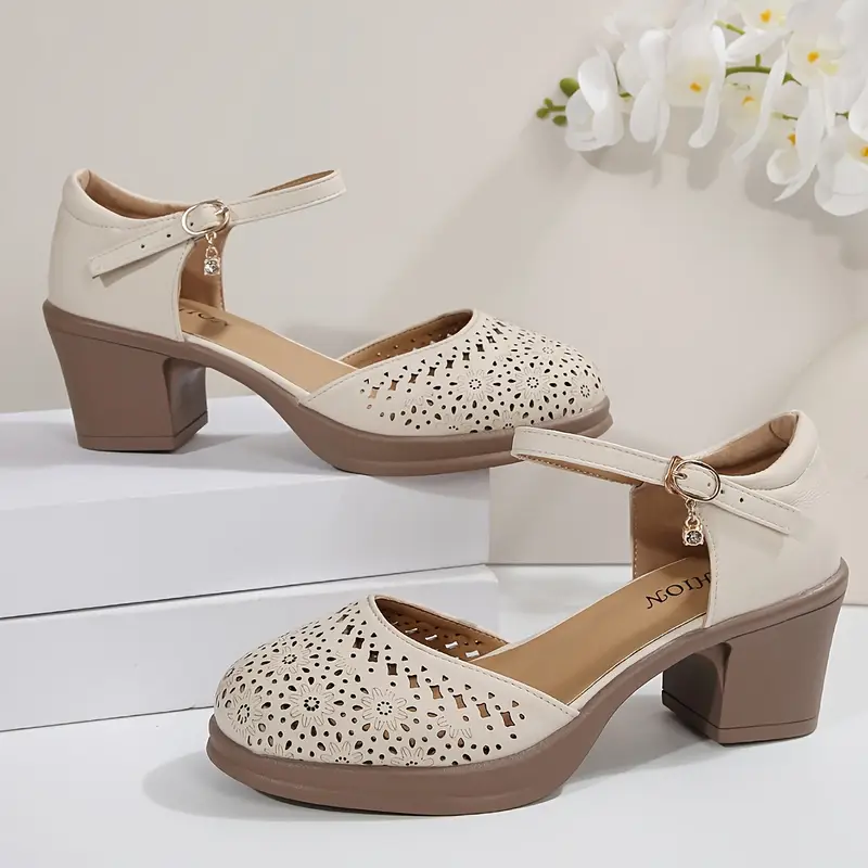 🔥Ladies Summer Elegant Chunky Heel Sandals - Buy 2 get free shipping