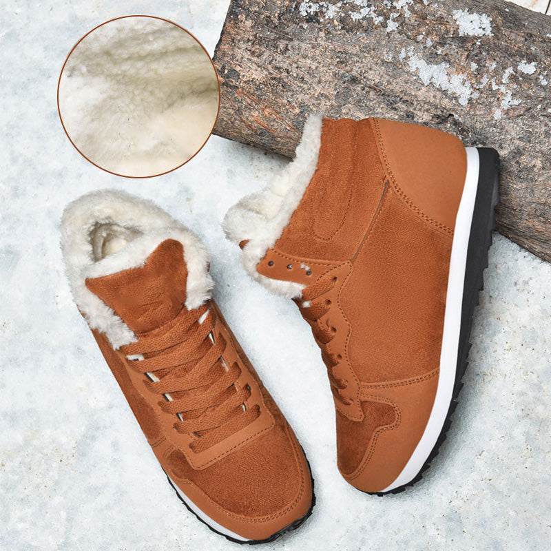 Winter men's and women's warm high-top lightweight cotton shoes