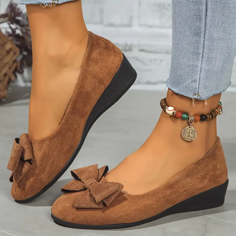 🔥Women's bow-decorated wedge shoes