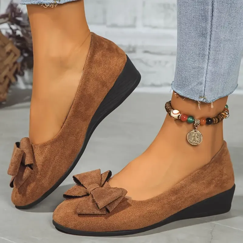 🔥Women's bow-decorated wedge shoes
