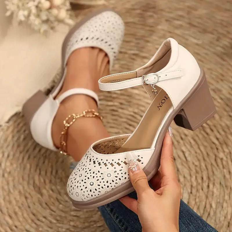 🔥Ladies Summer Elegant Chunky Heel Sandals - Buy 2 get free shipping
