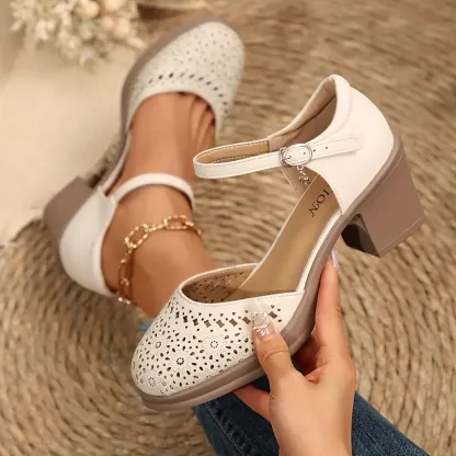 🔥Ladies Summer Elegant Chunky Heel Sandals - Buy 2 get free shipping