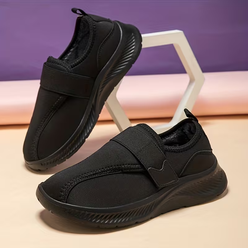 Women's winter fleece-lined warm non-slip lightweight cotton shoes