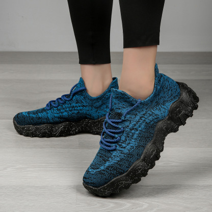 Women's knitted breathable and non-slip height increasing(1.96in) sneakers 