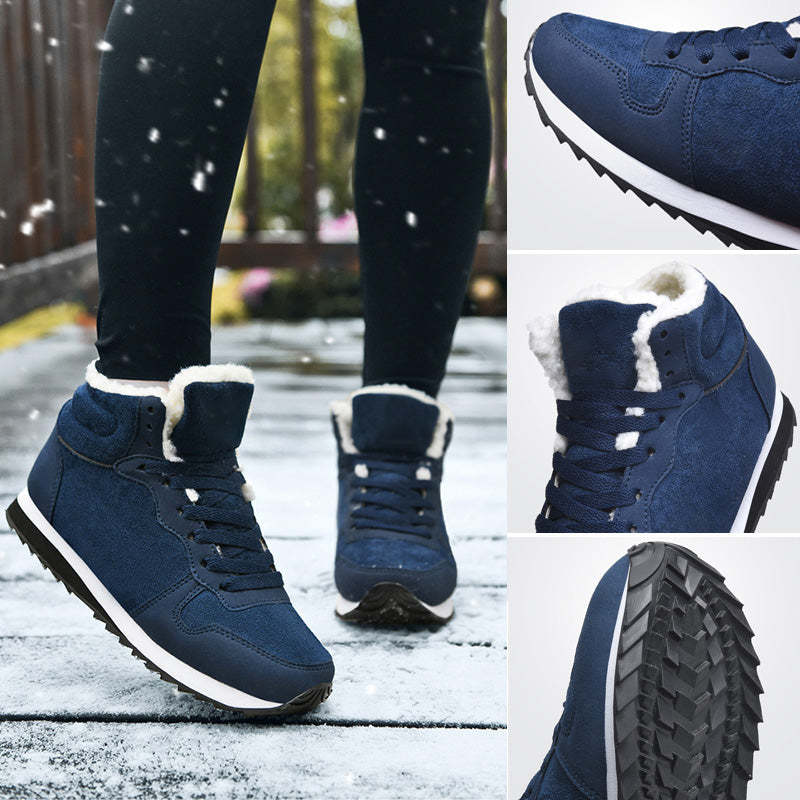 Winter men's and women's warm high-top lightweight cotton shoes