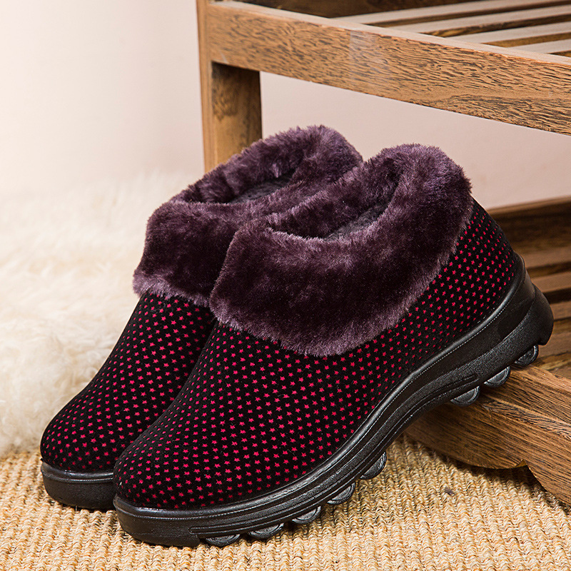 Women's Thick Sole Slip-On Plush Lined Boots-Buy 2 free shipping